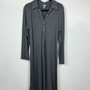 J. Jill Charcoal Long Sleeve Dress